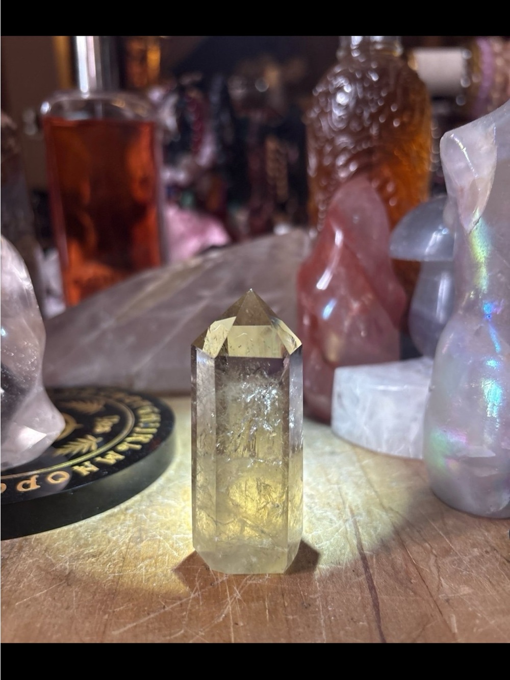 Natural Citrine Point Crystal Tower - Yellow